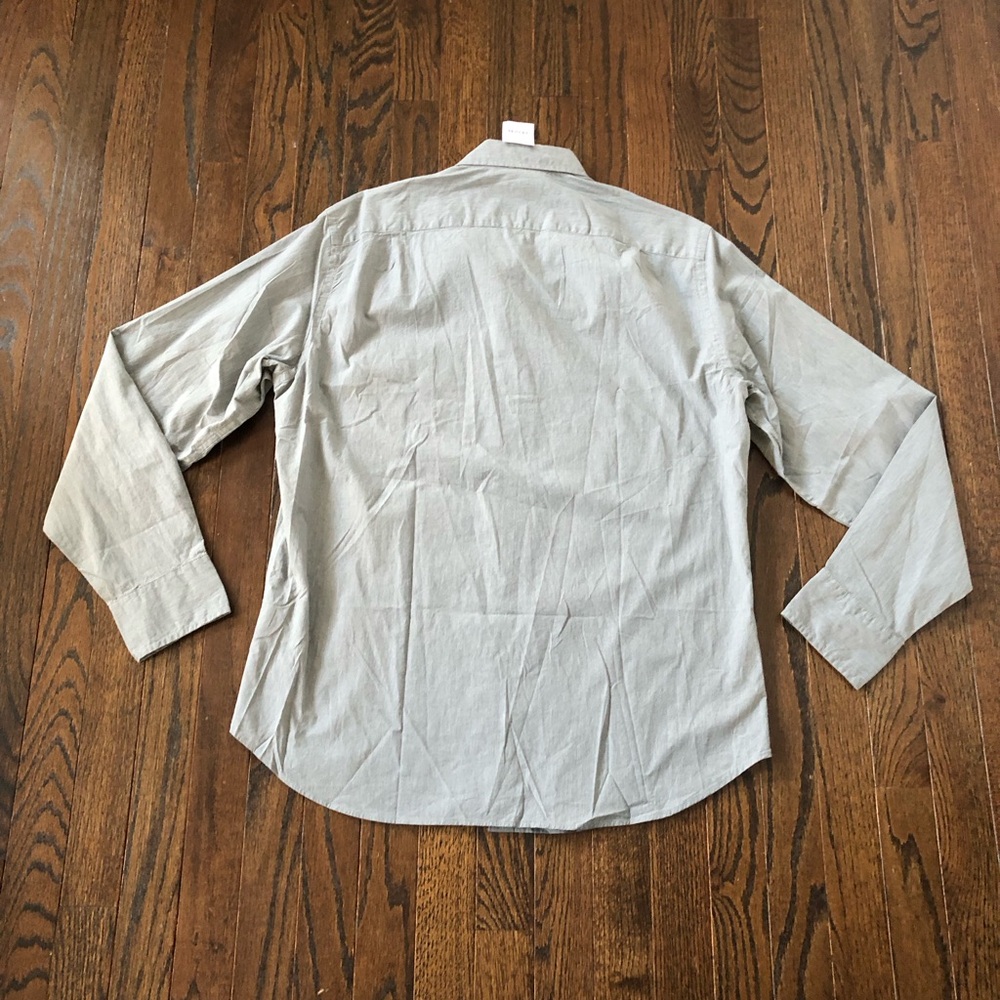 *NWT* J. Crew Men’s M Mercantile Flex Gray Long-Sleeved Button-Down Shirt - Picture 7 of 9